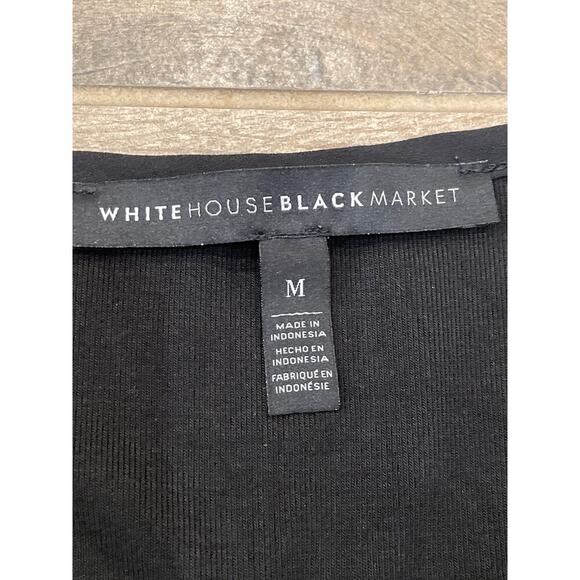 White House Black Market Bundle (2) of Blk/Wht Tie Tanks w/ Silver detail Medium - Picture 8 of 13